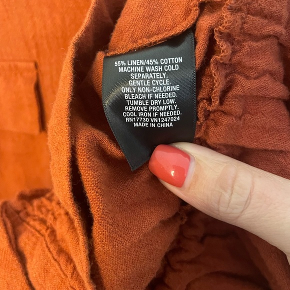 Women’s Mossimo Orange Long Sleeve Shirt Size Medium - Picture 6 of 9